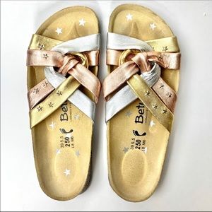 Birkenstock Betula Sandals Gold Silver Stars